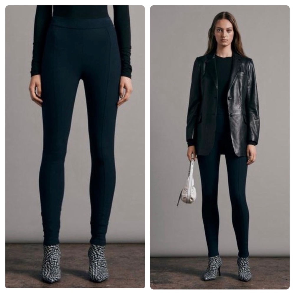 Rag & Bone Brigetta Viscose Legging Slim Fit Pants in Salute (Navy) Size Small
